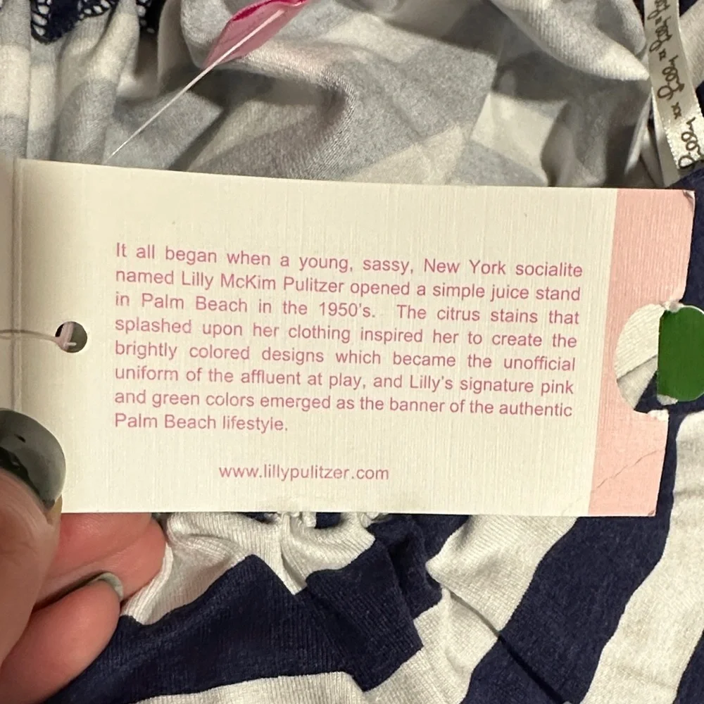 *LILLY PULITZER* Navy x White Striped Sleeveless Emmett Maxi Dress NWT Size S - Picture 13 of 14